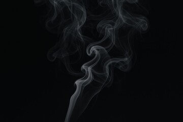 Obraz premium Ethereal Flow: Captivating Smoke Stream Against a Dark Background for Dramatic and Atmospheric Visuals
