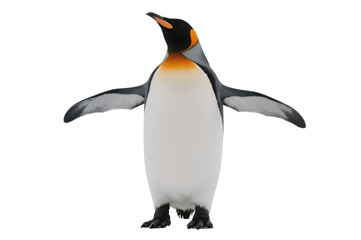 Fototapeta premium Isolated king penguin with transparent background