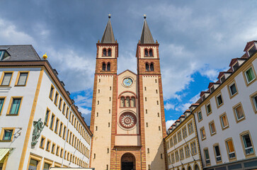Würzburg Cathedral Würzburger Dom Roman Catholic cathedral of Saint Kilian in old town Wurzburg altstadt Wurzburg city historical center Mitte, Lower Franconia region, Bavaria state, Germany © Aliaksandr