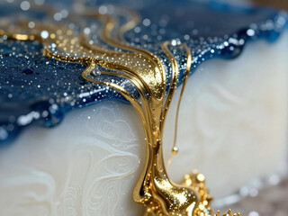 Eine goldene Fl&uuml;ssigkeit flie&szlig;t herunter