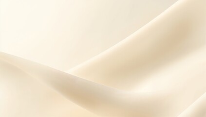 A close-up view of smooth, cream-colored fabric with gentle folds and soft lighting.