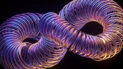 Infinite Loops of Iridescent Tubes