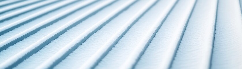 Textured Snow Lines Abstract geometric pattern of frosted corrugated metal, emphasizing winter's touch. ,Winter Texture, Abstract