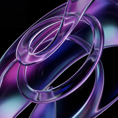 Iridescent Abstract Swirls