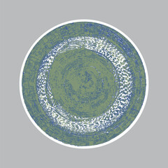 Ceramic handmade plate pattern design Decor contemporary artistic decorative circle abstract pottery dish plate handmade wall art, rug,  design , coaster print , stickers , home decor ,dinner plate