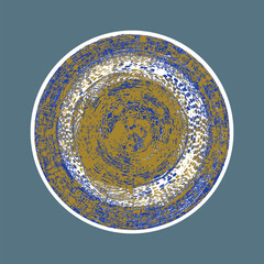 Ceramic handmade plate pattern design Decor contemporary artistic decorative circle abstract pottery dish plate handmade wall art, rug,  design , coaster print , stickers , home decor ,dinner plate
