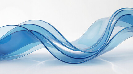 Flowing Blue Glass Ribbons
