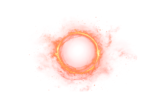 Burning Fire Ring Isolated on Transparent Background for Graphic Overlay - Powered by Adobe