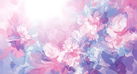 Fototapeta premium Beautiful mothers day background with pastel florals and soft focus