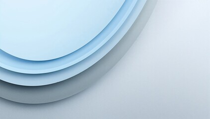 A modern design featuring layered blue circles on a white background