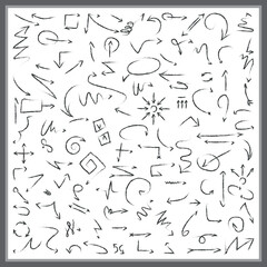 Fototapeta premium Set of arrow icons. vector illustration arrow shapes in various styles.