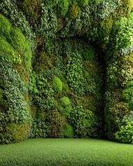 Lush green wall garden