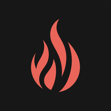 A red heart with a fork and love at first bite logo on beige background