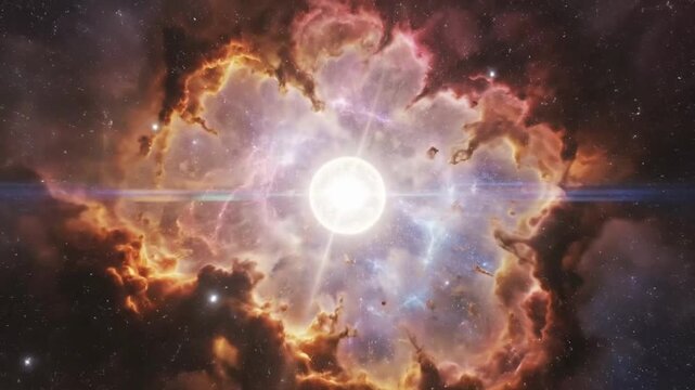 Vibrant cosmic explosion with central star