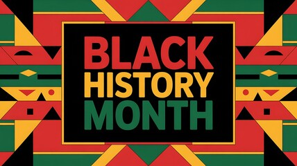 Black History Month Celebration with Kente Pattern African culture colorful