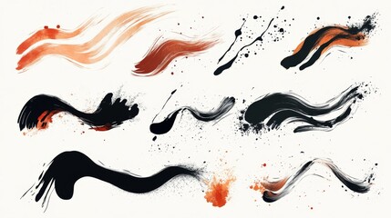 Dynamic abstract ink splatters and watercolors artistic studio creative design colorful environment artistic perspective visual expression