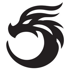 Obraz premium Dragon silhouette vector 