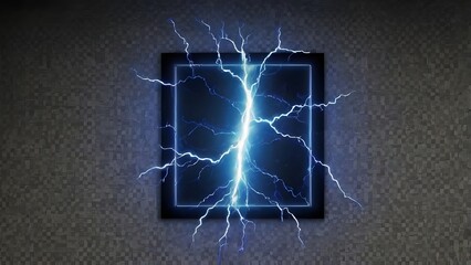 lightning frame on blackboard