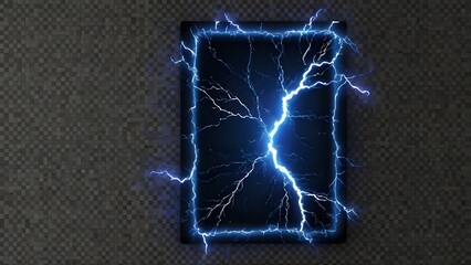 lightning frame on blackboard