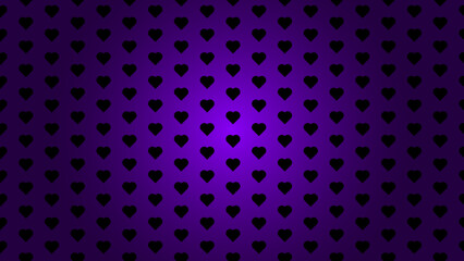 Purple Gradient Background with Black Heart Pattern