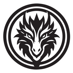 Fototapeta premium Dragon silhouette vector 