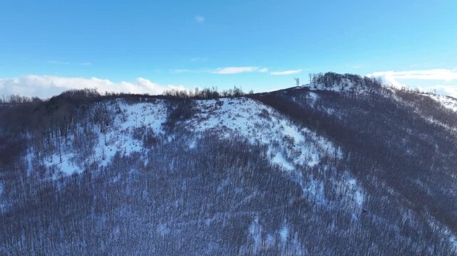 Albania Gjinar mountain Bukanik in winter landscape