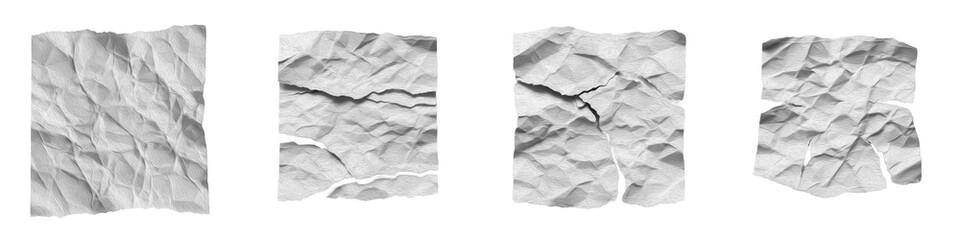 Obraz premium Antique Old Paper Scroll Set Isolated on White Background Vintage Blank Parchment Manuscripts for Graphic Design Elements Collection PNG Transparent