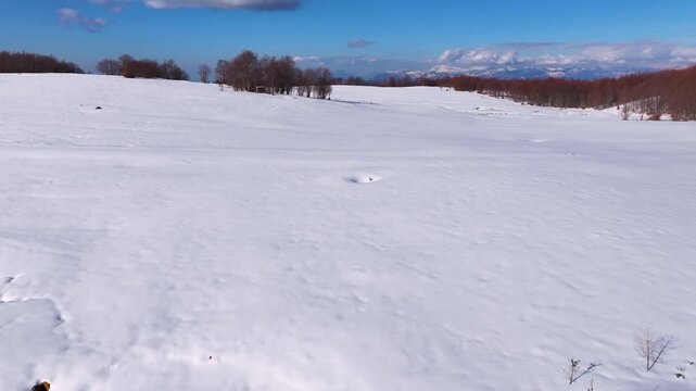 Albania Gjinar mountain Bukanik in winter resort tourism