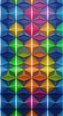 A seamless repeating geometric design covering a flat wall surface, providing a detailed background texture for interior decoration, visual, decorative, material