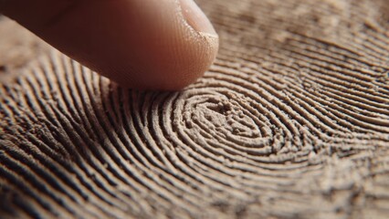 Fingerprint ID close-up with finger