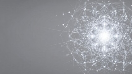 Abstract Network with Lines and Dots