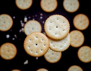 cookies on black background