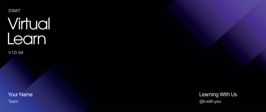 Virtual learn professional webinar and zoom background template