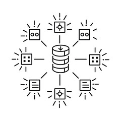 Distributed Cache Icon. Vector Design © Abdul Samad