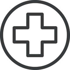Fototapeta premium Medical cross symbol in circle