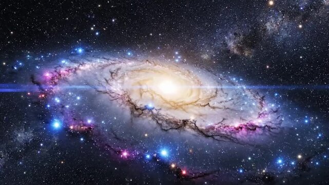 Stunning spiral galaxy in deep space