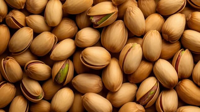 Pistachio nuts seamless pattern minimal background, open and close shells 