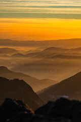 Hochlantsch Sonnenuntergang - Teichalm - Naturpark Almenland - Oststeiermark - Nebelmeer - Winter