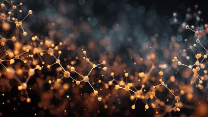Abstract Molecules Network Background