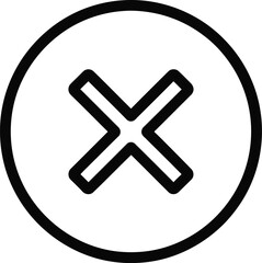 Obraz premium Close button icon vector graphic