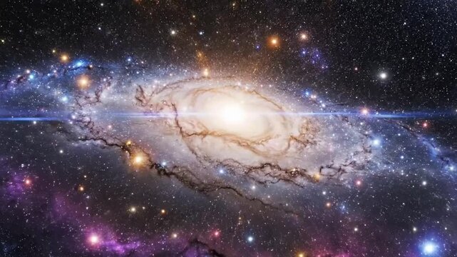 Stunning view of a spiral galaxy in deep space