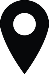 Map pin icon on white background