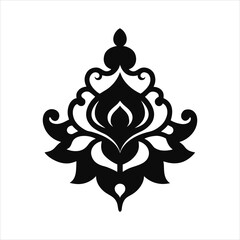 Naklejka premium Elegant Decorative Ornament Silhouette Vector Illustration