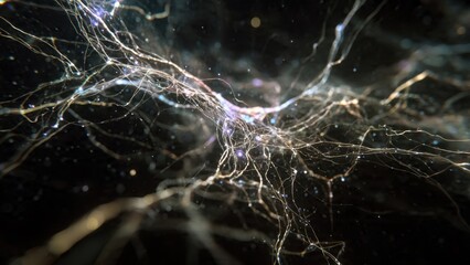 Abstract strands of energy in the dark