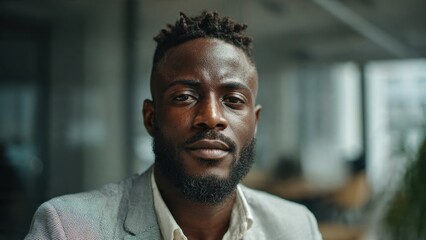 Fototapeta premium Confident Black Businessman Portrait