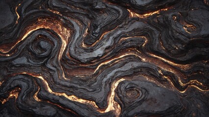 Lava veins in dark stone background