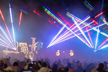 Impreza na Górze Parkowej w Krynicy-Zdroju zimą. © rogozinski