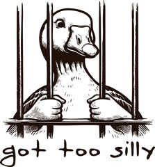 got too silly goose SVG,Silly Goose Svg, Got too silly digital download, Funny Goose PNG © Jane