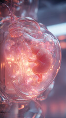 Artificial Womb Miracle &ndash; Glowing Fetal Life in Heart-Shaped Bioreactor
