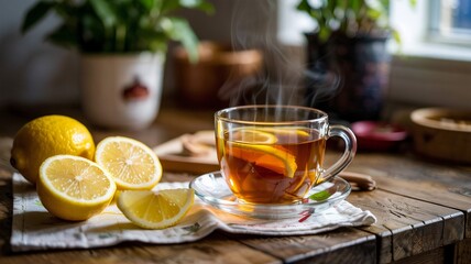 Warm steam mingles with the sharp scent of fresh lemn